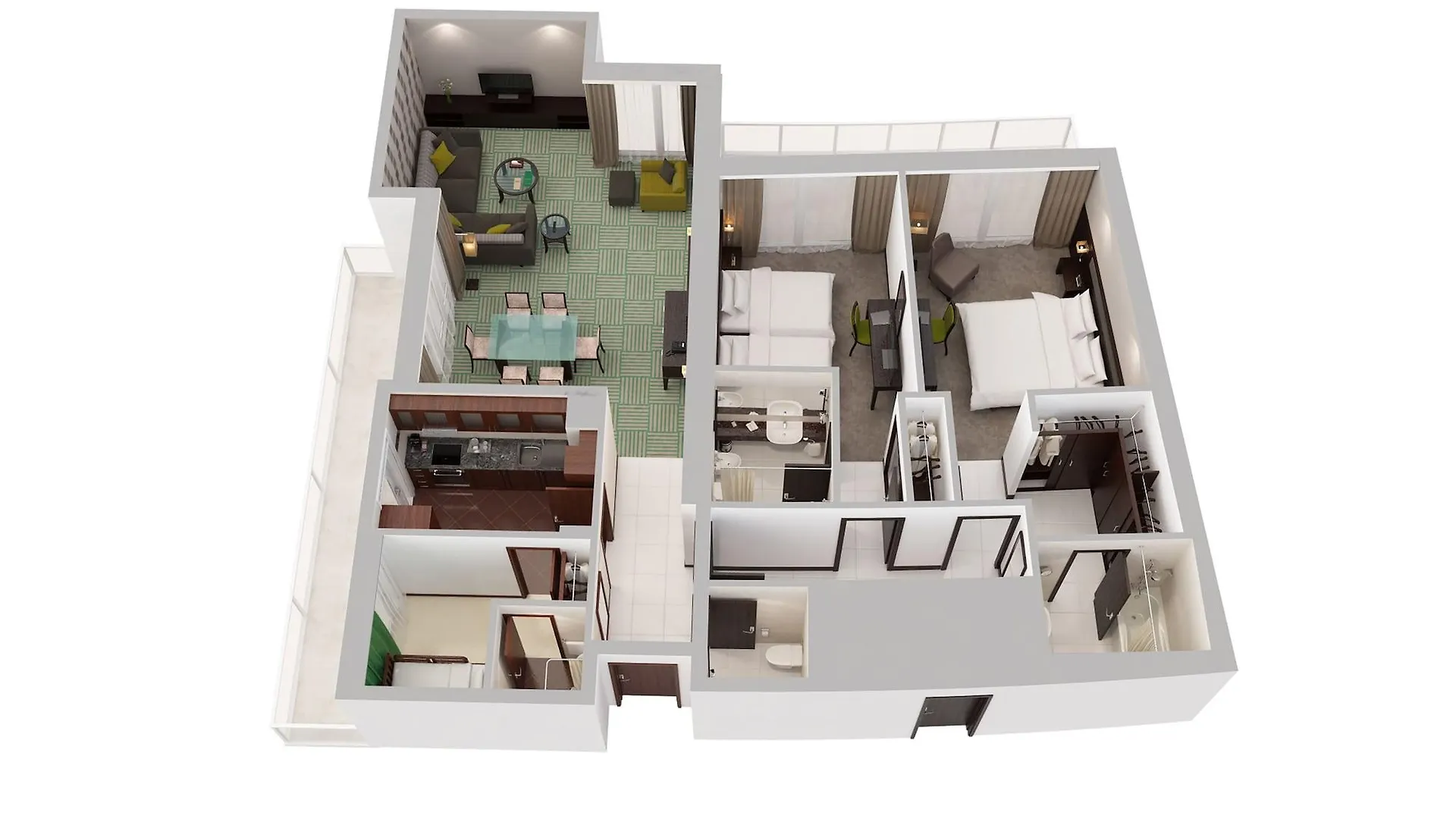 **** Lägenhetshotell Flora Creek Deluxe Hotel Apartments, Dubai Förenade Arabemiraten